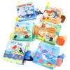 Livro de pano para educação infantil transfronteiriça Floresta marinha inseto animal variedade com papel que amassa cauda de animal tridimensional livro de pano
