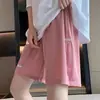 Pantalones Cortos de Cinco Puntos de Seda Helada Estilo Verano para Mujer, Pantalones Cortos Casuales Populares para Deportes al Aire Libre, Pantalones Cortos Sueltos, Pantalones de Cintura Alta