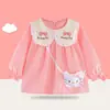 Pantalón de tirantes para bebé niña Otoño e Invierno Ropa de exterior Estilo occidental Falda de princesa Babero para comer infantil Delantal impermeable a prueba de suciedad Protector para bebé