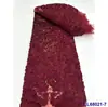 Vestido de Noite Francês com Bordados de Miçangas, Bordado com Apliques, Renda de Tule e Tecido de Renda Tridimensional Renda de Noiva