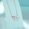 Collar con sello de rueda de la fortuna para mujer, simple, versátil, plata de ley S925, electrochapado, no se decolora fácilmente, joyería, diseño de nicho