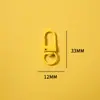 Chaveiro Fivela de Porta Giratória em Forma de U Pingente de Boneca Acessório DIY Liga de Zinco 33mm Pequena Fivela de Porta