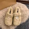 Nuevos Zapatos Franceses Retro de Punta Redonda Peludos para Mujer Otoño/Invierno 2026, Calzado de Exterior, Correa Única, Planos Mary Jane Cálidos con Felpa