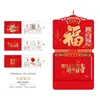Calendario Doble Nuevo 2026 de Alta Gama para Arrancar, Calendario Chino Tradicional con Carácter de Bendición Tridimensional, Estilo Chino para Colgar en la Pared, Regalo