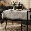 Toalha de Mesa de Luxo Leve de Alta Qualidade Impermeável e à Prova de Óleo Estilo Retro Americano Dopamina Tapete para Mesa de Jantar Estilo Ins Toalha de Mesa para Mesa de Centro