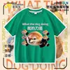 Camiseta Divertida Estampada para Niños Mi Cuchillo y Escudo Perro Ropa para Niños de Niños Manga Corta Niños y Niñas Algodón Puro Media Manga