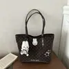 Bolsa Tote Estrela de Grande Capacidade Feminina Estilo Coreano Alta Aparência Versátil para o Dia a Dia Bolsa de Ombro Único Elegante Casual de Mão Feminina
