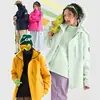 Chaqueta de tres en uno estilo camello para mujer, cortavientos e impermeable, desmontable, ropa para ciclismo y montañismo al aire libre