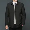 Chaqueta de botones para primavera y otoño para papás, hombres de mediana edad, padres mayores, chaqueta ejecutiva casual