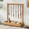 Soporte para pinceles, colgador de pinceles, expositor de pinceles, madera maciza, diseño simple, para entrenamiento de caligrafía de estudiantes, los cuatro tesoros del estudio, estante para pinceles