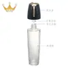 Fábrica em estoque vários conjuntos de cosméticos artesanais frasco 30-120ml loção essência creme com recipiente interno tampa preta dourada