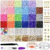Ventas Directas de Fábrica Transfronterizo Amazon Cuentas Letras Arcilla Suave de Colores 6mm Set de Joyería DIY Caja de Cuentas Envío 48H