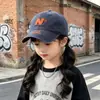 Gorra de Béisbol Infantil Unisex Estilo Coreano Bordado Letra N Otoño Versátil Protección Solar Borde Suave Pico de Pato Moda