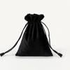 Bolsa de terciopelo de alta calidad impresión joyería bolsillo con cordón regalo bolsa de terciopelo bolsa a prueba de polvo bolsa para maquillaje