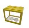 Tanque de peces pequeño de escritorio para el hogar, pecera creativa de bloques de construcción de plástico con cubo de luz, caja de peces, mini cubo, pecera al por mayor