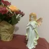Esculturas Decorativas Creativas de Niña Ángel Blanca para el Hogar, Sala de Estar, Estudio, Dormitorio, Artesanía de Resina