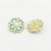 Nuevo Botón Metálico de Flor Perla Diamante Barroco Retro Estilo Palacio Decoración para Ropa Suéter Chaqueta Cortavientos