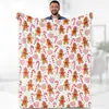 Copos de Nieve Árbol de Navidad Papá Noel Múltiples Patrones Manta Manta para Siesta en la Oficina Estilo Simple Suministro para Comercio Electrónico Transfronterizo