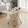 Mesa plegable simple para hogar, apartamento pequeño, mesa para comer pequeña, mesa de estudio para estudiantes, dormitorio, portátil, doble barra, mesa de flexiones de suelo
