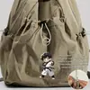 Colgante Plano de Acrílico para Coche, Colgante para Llaves, Colgador de Mochila, Niña Pequeña Levantando Pesas y Cachorro, Nuevo Modelo Transfronterizo