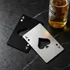 Abrebotellas de acero inoxidable, abridor de cerveza, abridor de botellas estilo tarjeta de crédito As de Picas, abridor de cerveza creativo con forma de carta de póker