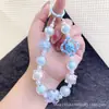 Celebridad de Internet Moda Trébol de Cuatro Hojas Color Bolas Bolso Accesorios Colgante Cadena para Teléfono Móvil Super Hada Cristal Colgante Colgante de Bolas