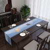 Nueva Bandera de Mesa Zen China Tela de Hilo de PVC Esterilla de Té Impermeable Sellador de Aceite Fácil de Cuidar Bandera de Té Mantel Rectangular Suave