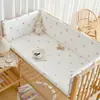 Barandilla de cama acolchada anticaídas para cuna de bebé para recién nacidos, acolchado suave anticaídas de algodón puro estilo coreano, barrera de cama infantil de empalme