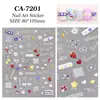 Pegatinas para Uñas con Expresión Infantil Linda 5D en Relieve Estéreo Graffiti Conejo Patrón DIY Pegatinas para Uñas Joyería Estilo Ca