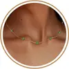 Collar Personalizado de Trébol de Cuatro Hojas de Amazon, Cadena para Clavícula de Trébol de la Suerte, Serie Bosque, Joyería Femenina Fresca y de Moda