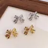 Nuevos Pendientes de Lazo Exquisitos de Metal Versátiles Europeos y Americanos para Mujer, Diseño de Moda y Personalizado, Pendientes Lindos, Estilo Popular