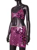 AYJ2026 Modelo Nuevo Directo del Fabricante, Transfronterizo Europeo y Americano Discoteca Vestido de Acrílico con Lentejuelas Hecho a Mano Patchwork