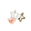 Pinzas para el pelo de tela con forma de estrella para niñas, diseño de cuadros azul fresco, pinzas para el pelo infantiles para arreglar el flequillo y accesorios para el cabello