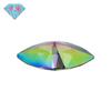 Huagang Gem Seven Color Mosan Diamond Pedra Nua Olho de Cavalo Tipo Folha Anéis Moissanite Pedra Nua Sílica Moissanite Sintética