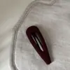 Pinza para el Cabello de Tela Tejida Retro Rojo Marrón Pinza de Tela para el Cabello Pinza para el Flequillo Aro para el Cabello Dentado Accesorios Retro para el Cabello para Mujeres