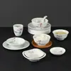 Tazón de Melamina Imitación Porcelana Plástico Tazón para Sopa Tazón para Arroz Comida Rápida Tazón Pequeño Plato Vajilla Platos de Restaurante Tazas Cuchara Juego de Mesa Comercial