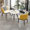 Mesa Pequeña y Sillas Doble Capa para Ocio en Balcón, Mesa de Centro y Sillas Sencillas Modernas de Moda, Juego de Tres Piezas de Una Mesa y Dos Sillas para Hotel