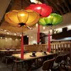 Linterna de Tela Chinoiserie Hecha a Mano Restaurante Hot Pot Restaurante Lotus Pasillo de Boda Pasillo Araña Antigüedad China Chinoiserie