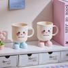 Taza de Lavado Estilo Ins para Dormitorio, de Aspecto Elegante y Linda, Taza de Enjuague Bucal con Boca de Ojo Grande y Pequeño, Vaso de Agua para Estudiante, Taza de Cepillo de Dientes para Pareja