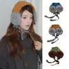 Nuevos Orejeras Cálidas de Felpa con Bloques de Color y Cara Sonriente Otoño Invierno para Mujer, Dulces, Lindas, A prueba de Viento, Cubre Orejas para Ciclismo, Calentadores de Orejas