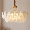 Novo Lustre de Sala de Estar de Luxo Leve Estilo Francês, Lustre Minimalista Pós-Moderno Estilo Italiano de Vidro Retrô de Alta Qualidade para Quarto e Sala de Jantar