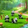 Jardinagem em miniatura, artes marciais, figuras de animais de panda, acessórios decorativos criativos, para praticar artes marciais, enfeites de mesa ou de carro