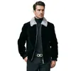 Comércio Transfronteiriço 2026 Novo Modelo Casaco Masculino de Pelo Sintético de Visão com Gola Simples Reversível, Gola Branca, Caimento Solto, Estilo Popular Sobretudo