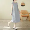 Vestido sin mangas de color liso de moda para mujer, nueva colección verano 2026, vestido largo moderno y de corte holgado para mamás