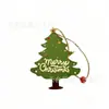Nueva decoración navideña 2026 colgante de madera letrero de decoración navideña artesanía de madera adorno para árbol de Navidad