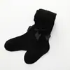 Novedad Primavera 2020 Medias para Niñas Leggings Infantiles Moda Color Sólido Lazo Abertura en la Entrepierna Calcetines Sencillos para Mujer