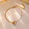 Pulseira que Não Desbota 2024 Nova Moda Japonesa e Coreana Pulseiras de Aço Titânio de Luxo Leve Pulseiras Fabricante Atacado