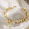Pulseira Pingente de Concha Sol Dourada 18K com Zircônia Aogu Amazon Mais Vendida Simples e Personalizada Joia de Mão Nova Versátil
