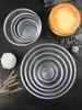 Forma para Bolo Pão de Ló 4 Polegadas 6/8 8 Polegadas Mousse Oca Fundo Removível Anodizada Ferramenta de Cozimento a Vapor Conjunto para Uso Doméstico