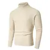 Producto principal de comercio exterior transfronterizo otoño e invierno: nuevo suéter de punto acanalado grueso para hombre, de cuello alto, simple, camiseta interior cálida para hombre